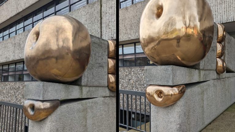 Public Sculpture before and after restoration